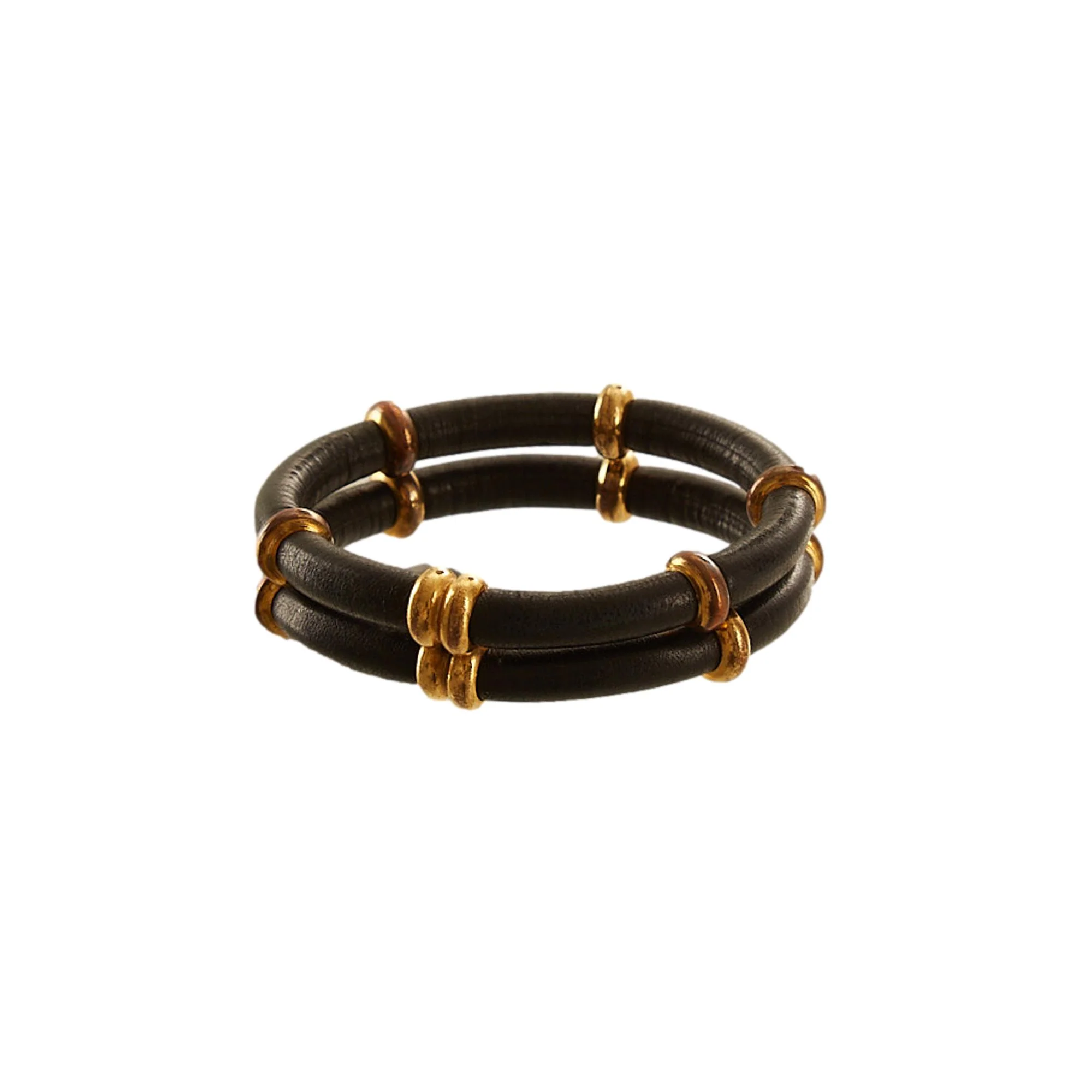 Chanel Black Leather Cuff - Image 3