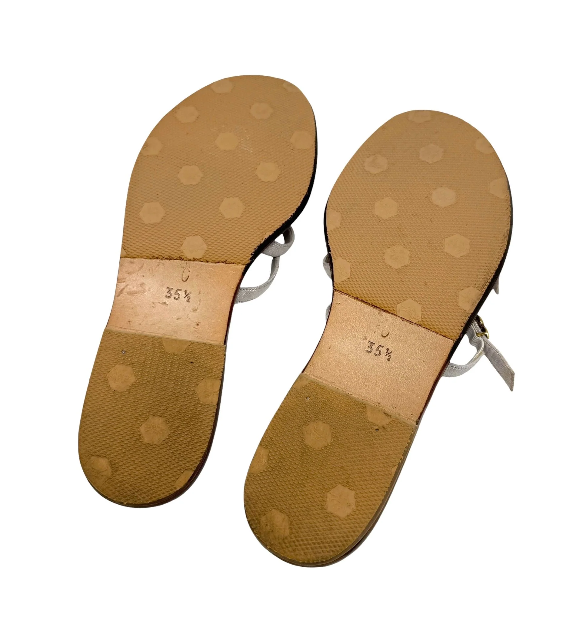 Chanel Grey Rhinestone Sandals - Image 4