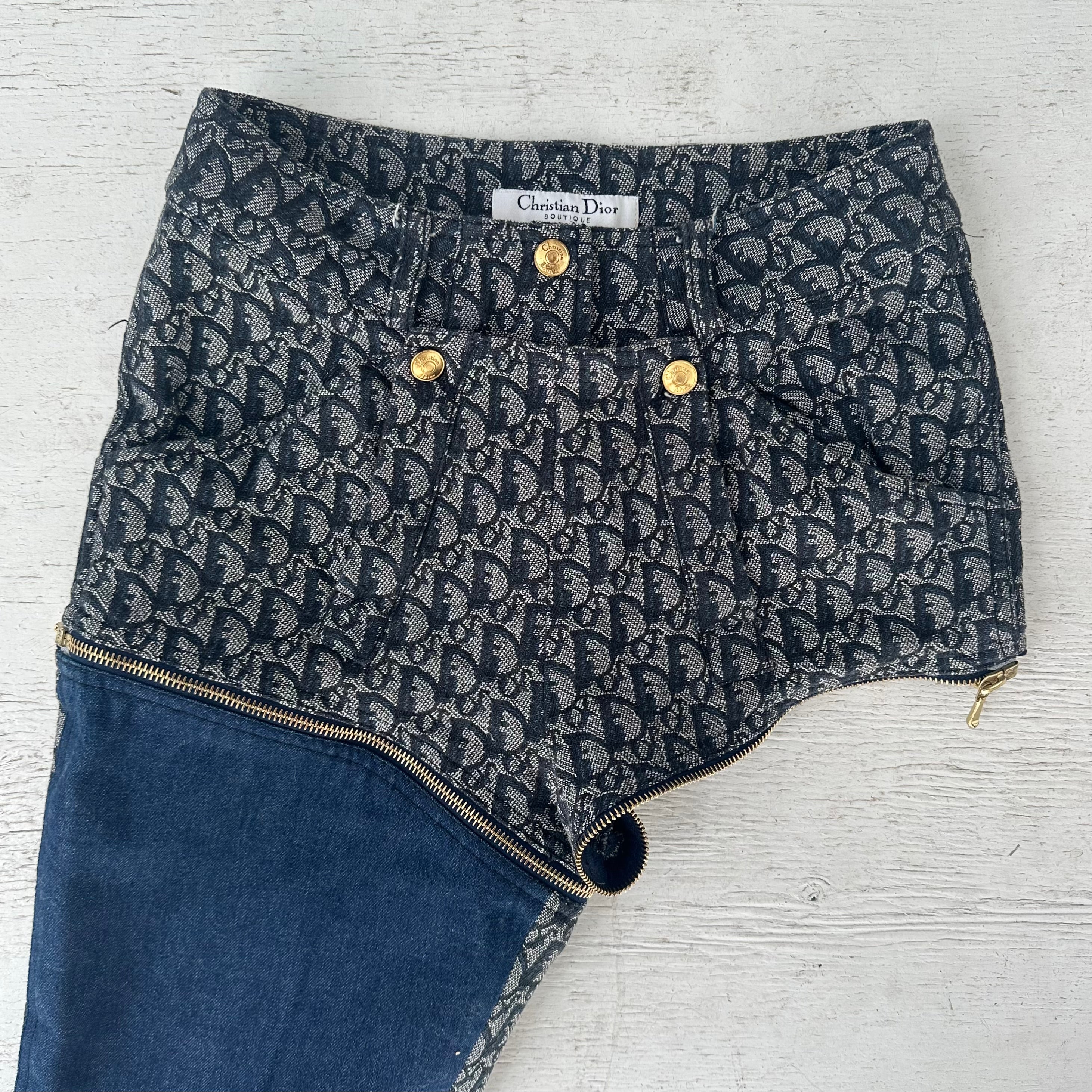 Dior Navy Logo Zip-Off Pants - Image 3