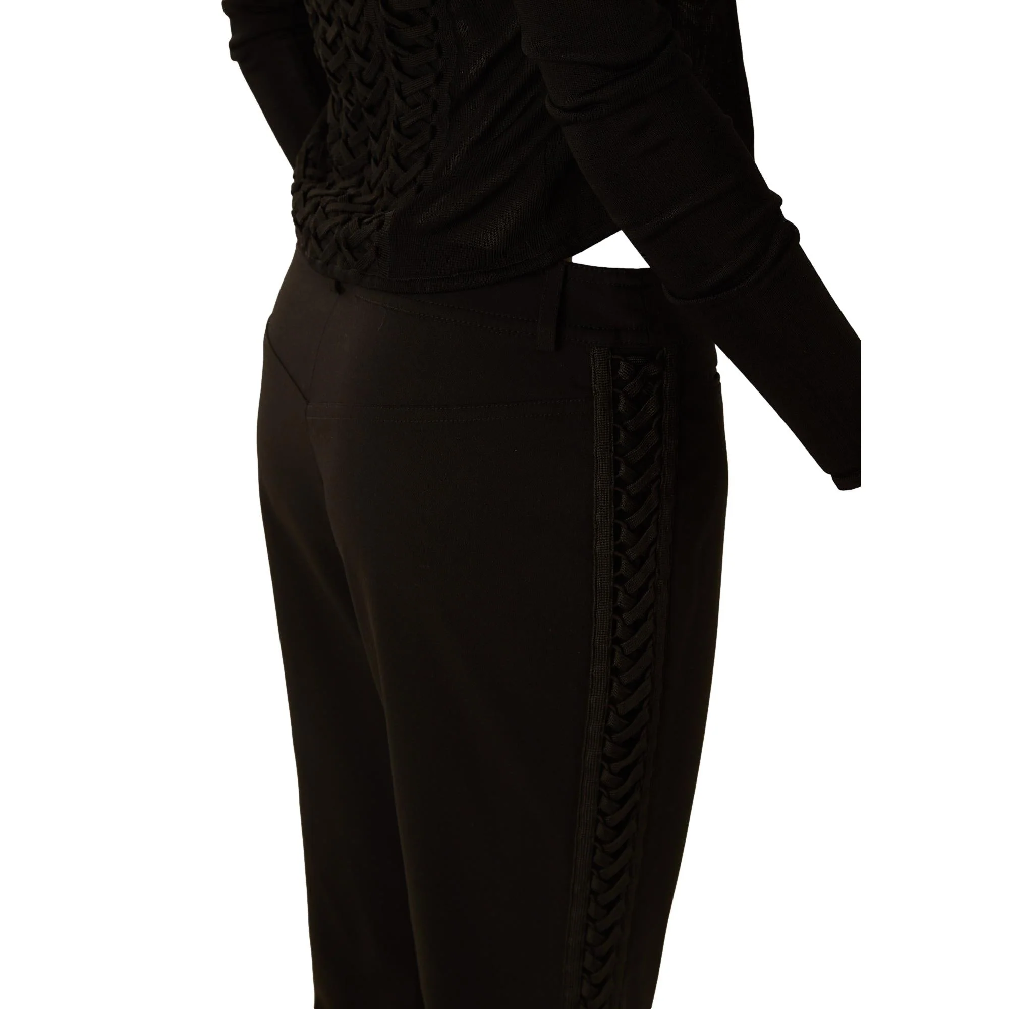 Dior Black Lace-Up Set - Image 3