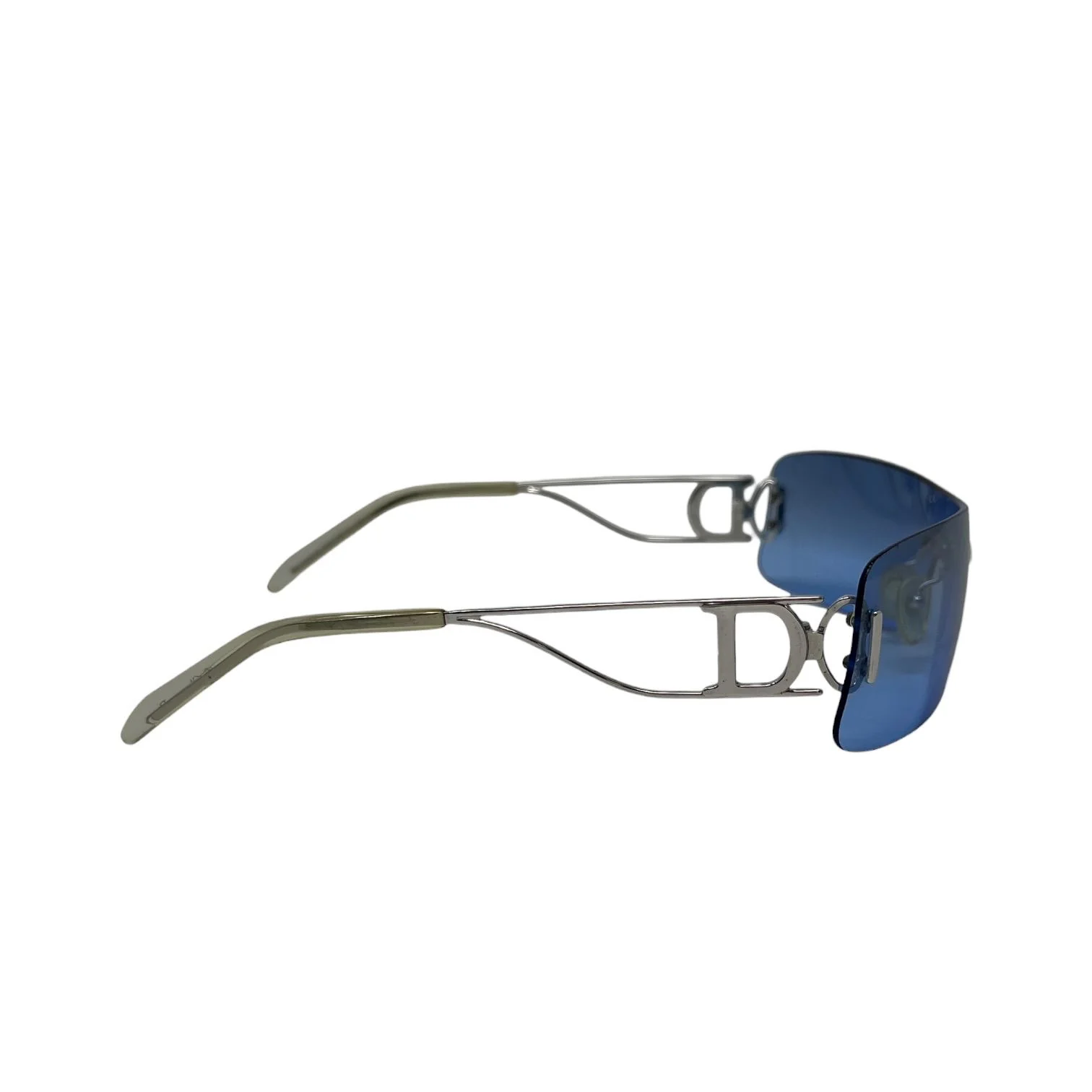 Dior Blue Logo Rimless Sunglasses - Image 3