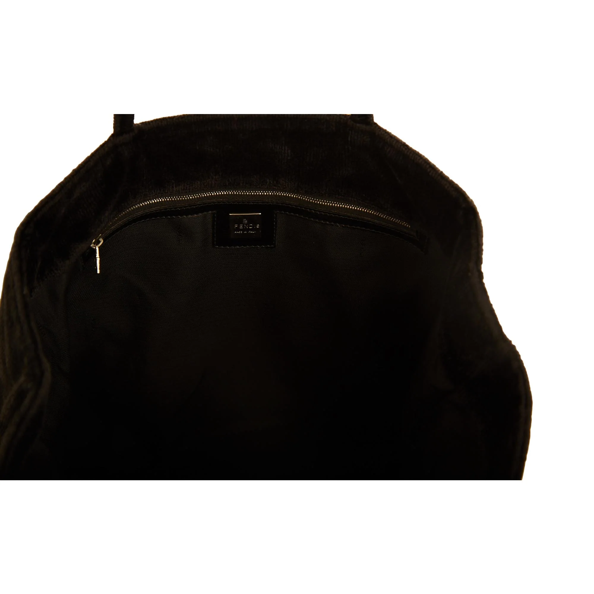 Fendi Black Velour Shoulder Bag - Image 4