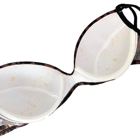 Fendi Brown Logo High Cut Bikini - Image 3