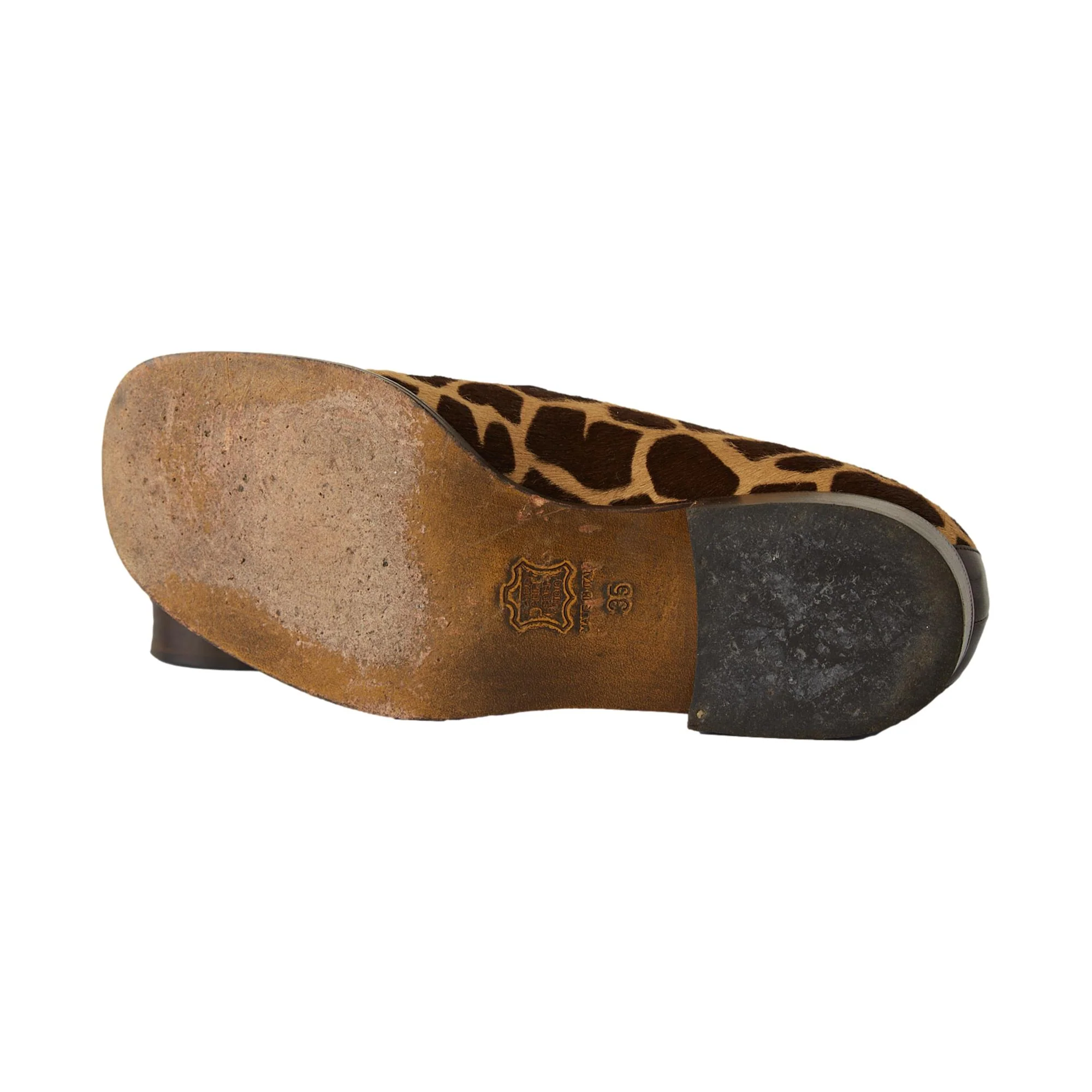 Fendi Giraffe Print Logo Loafers - Image 3
