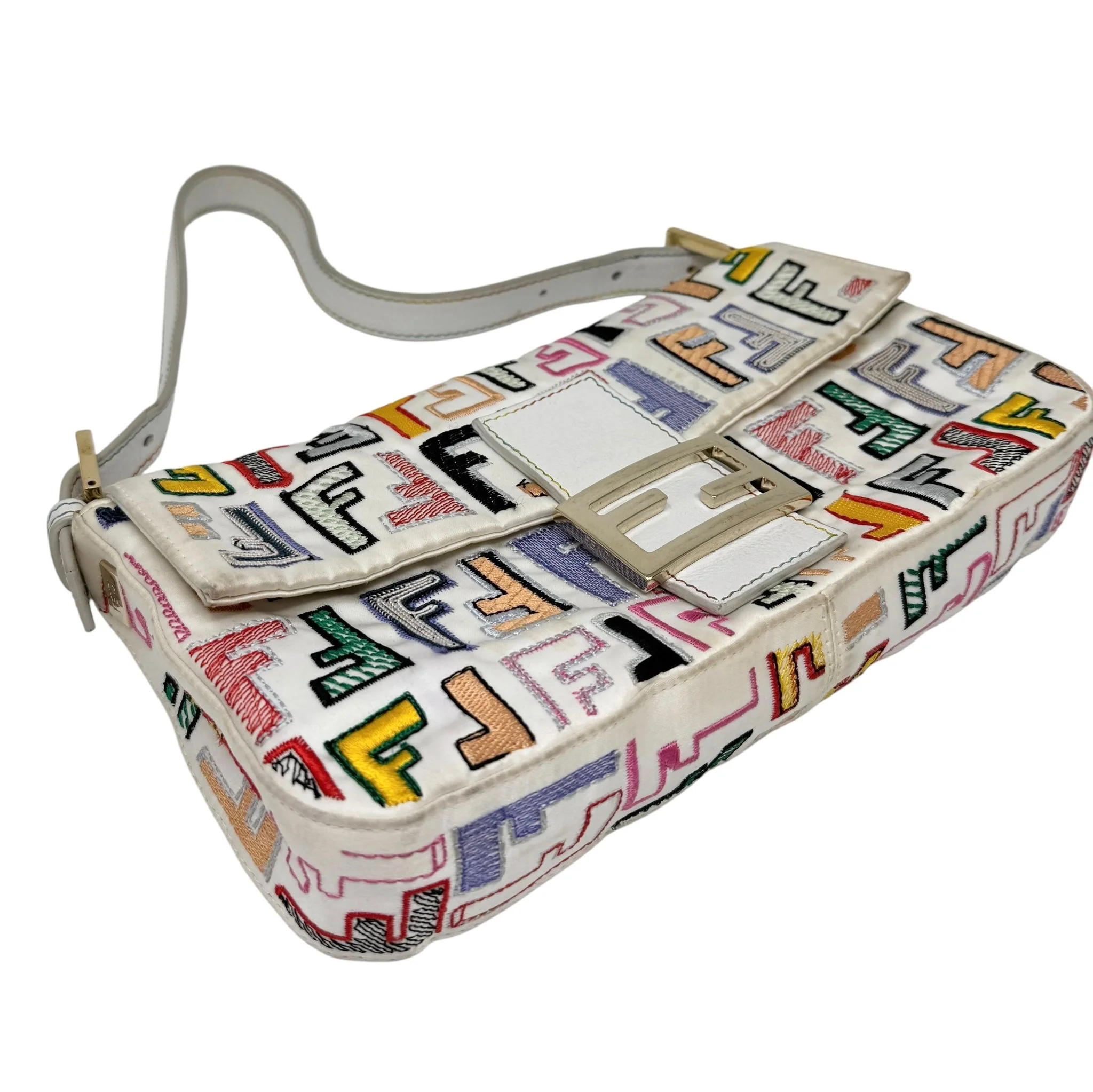 Fendi Multicolor Logo 2way Baguette - Image 3