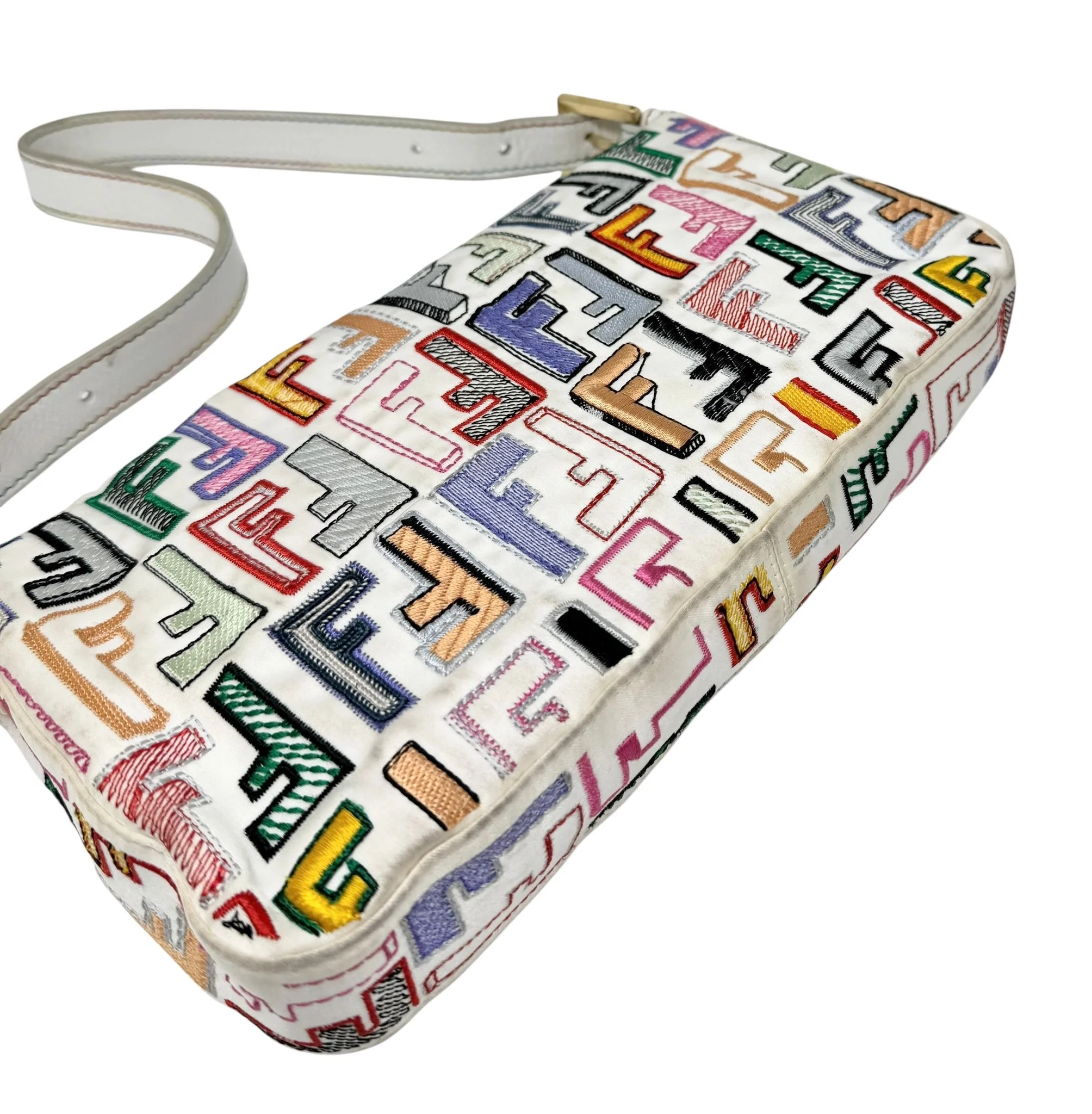 Fendi Multicolor Logo 2way Baguette - Image 4
