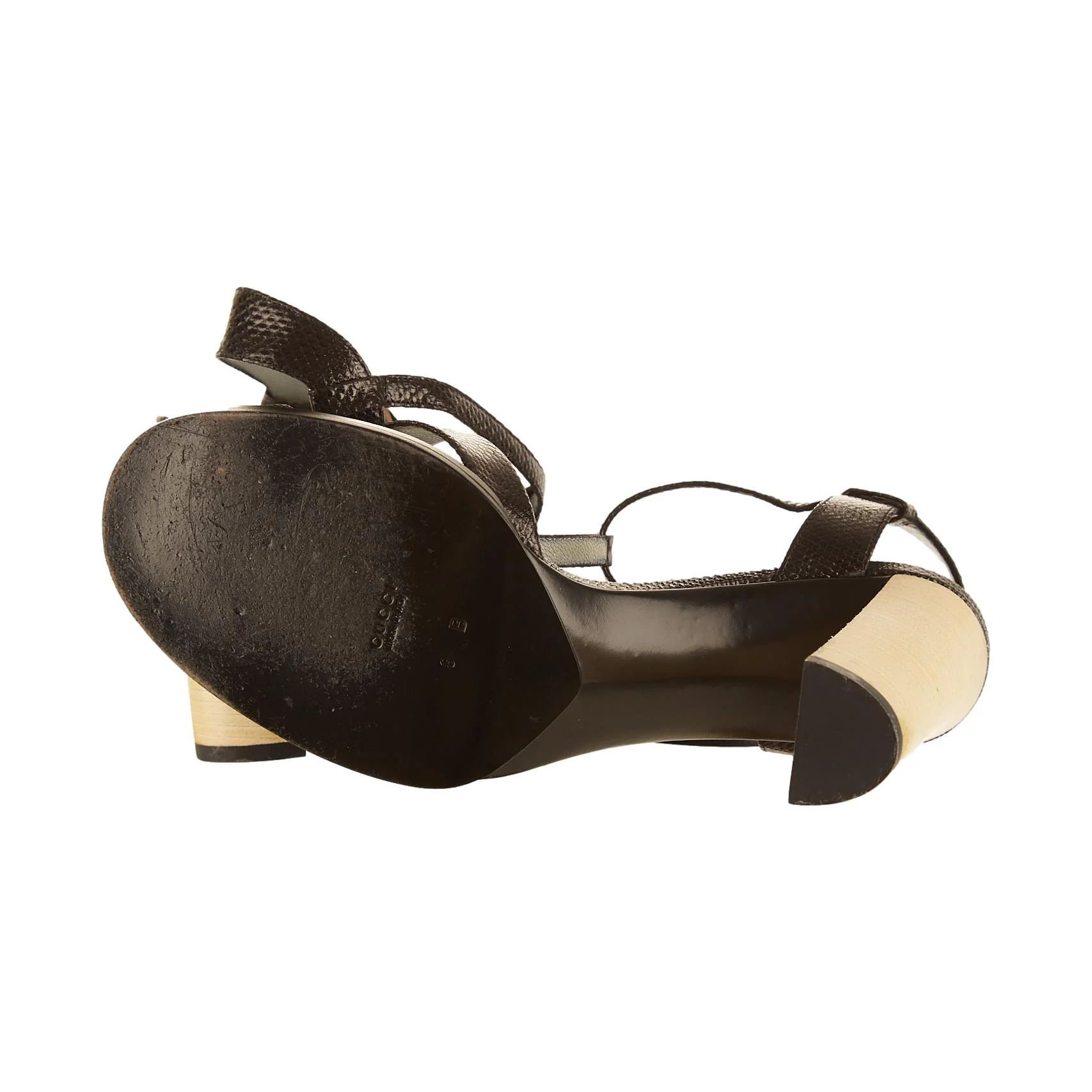 Gucci Black Leather Heels - Image 3