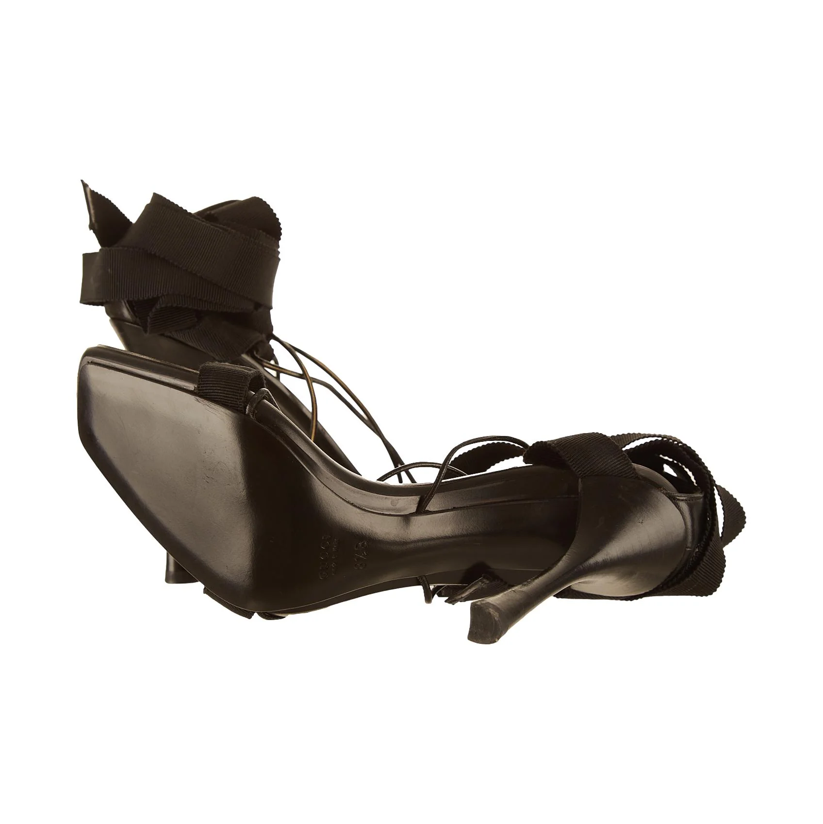 Gucci Black Tie Up Heels - Image 3