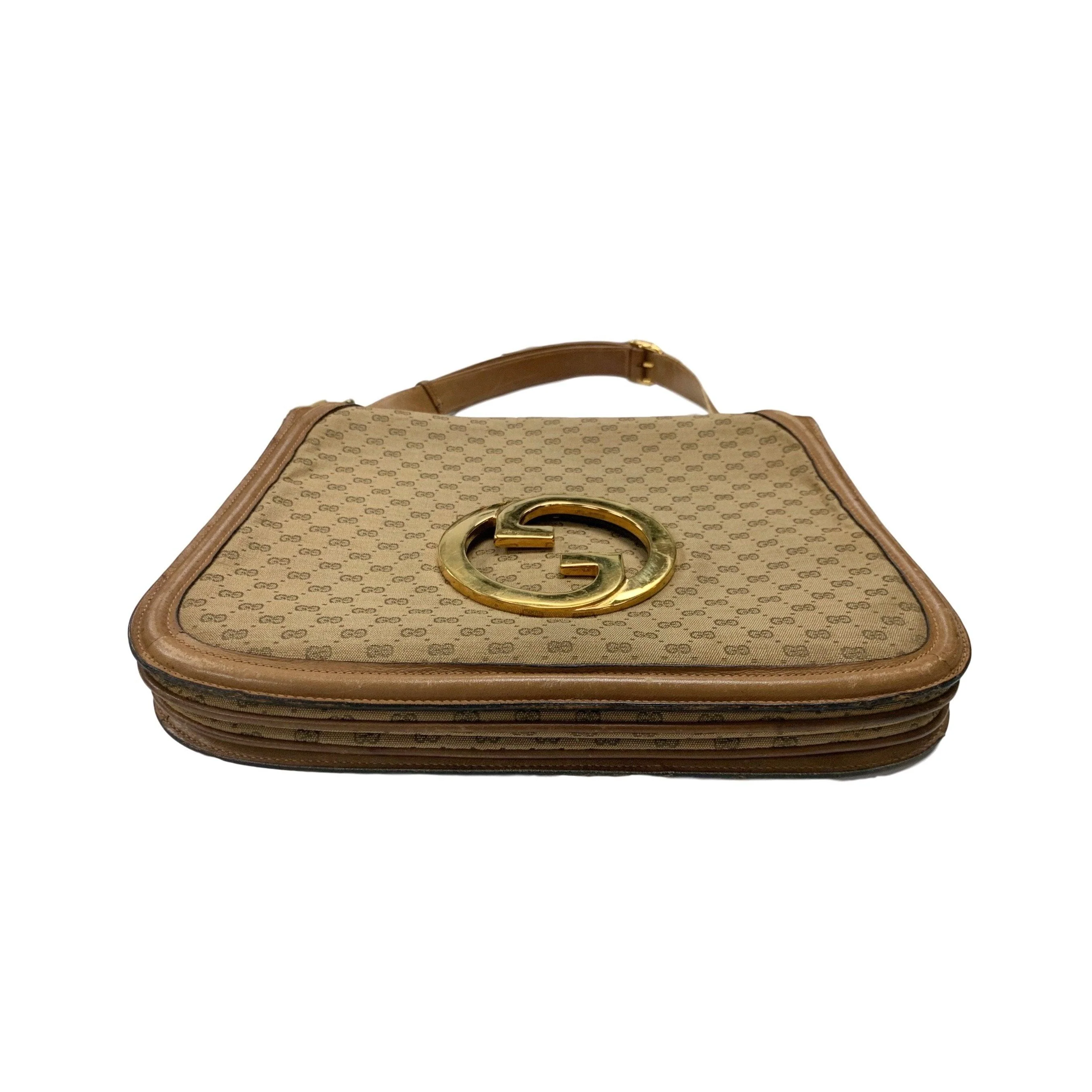 Gucci Brown Large Logo Shoulder Bag - Image 3