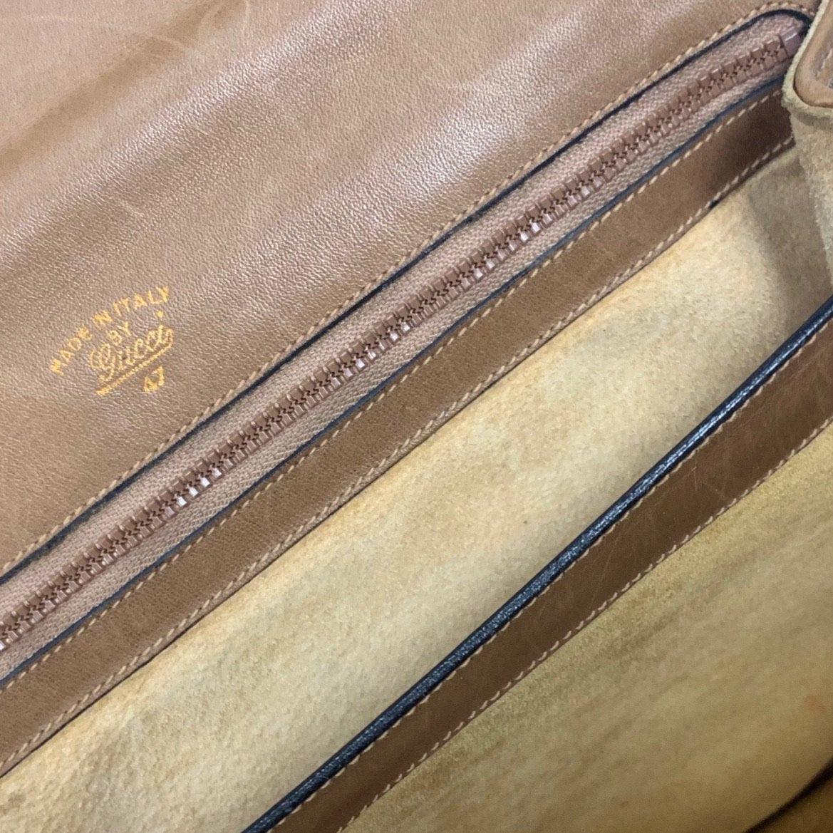 Gucci Brown Large Logo Shoulder Bag - Image 8