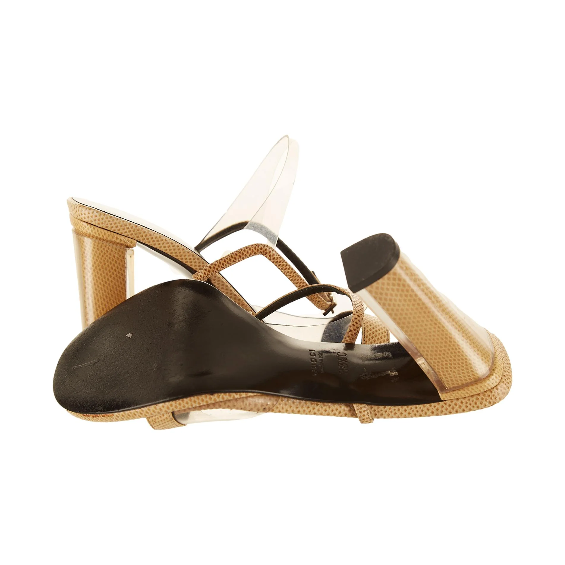 Gucci Tan Leather Heels - Image 3