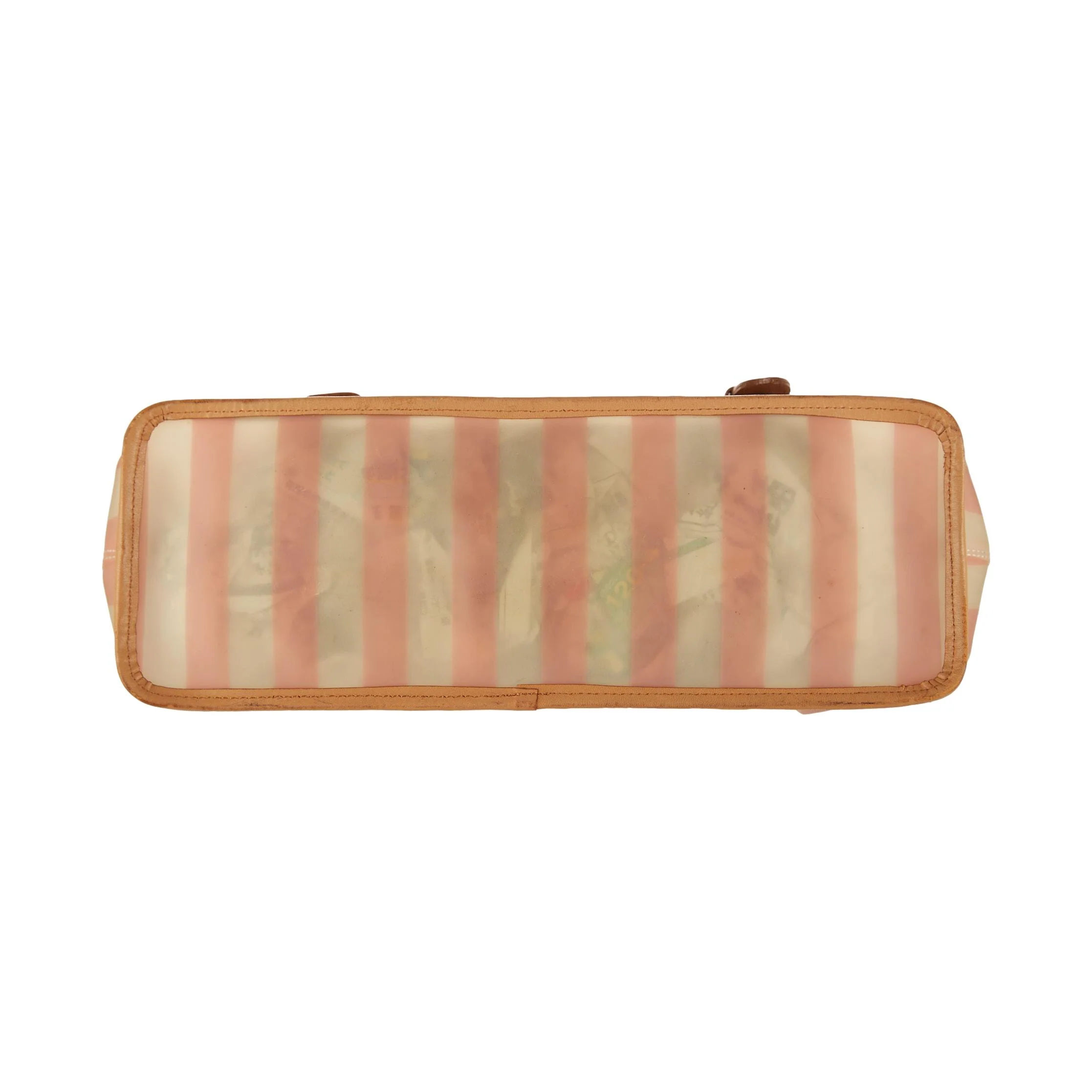 Jean Paul Gaultier Pink Striped Top Handle Bag - Image 3