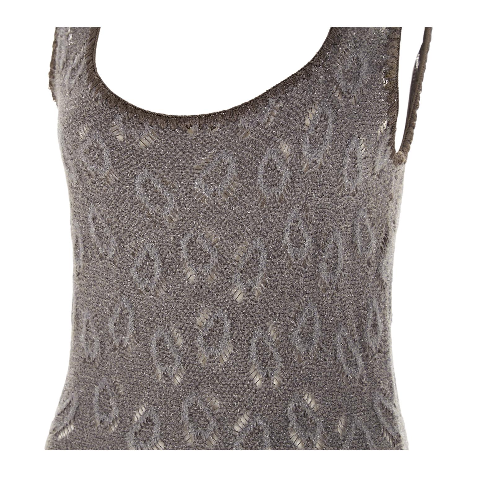 John Galliano Slate Cashmere Gown - Image 3