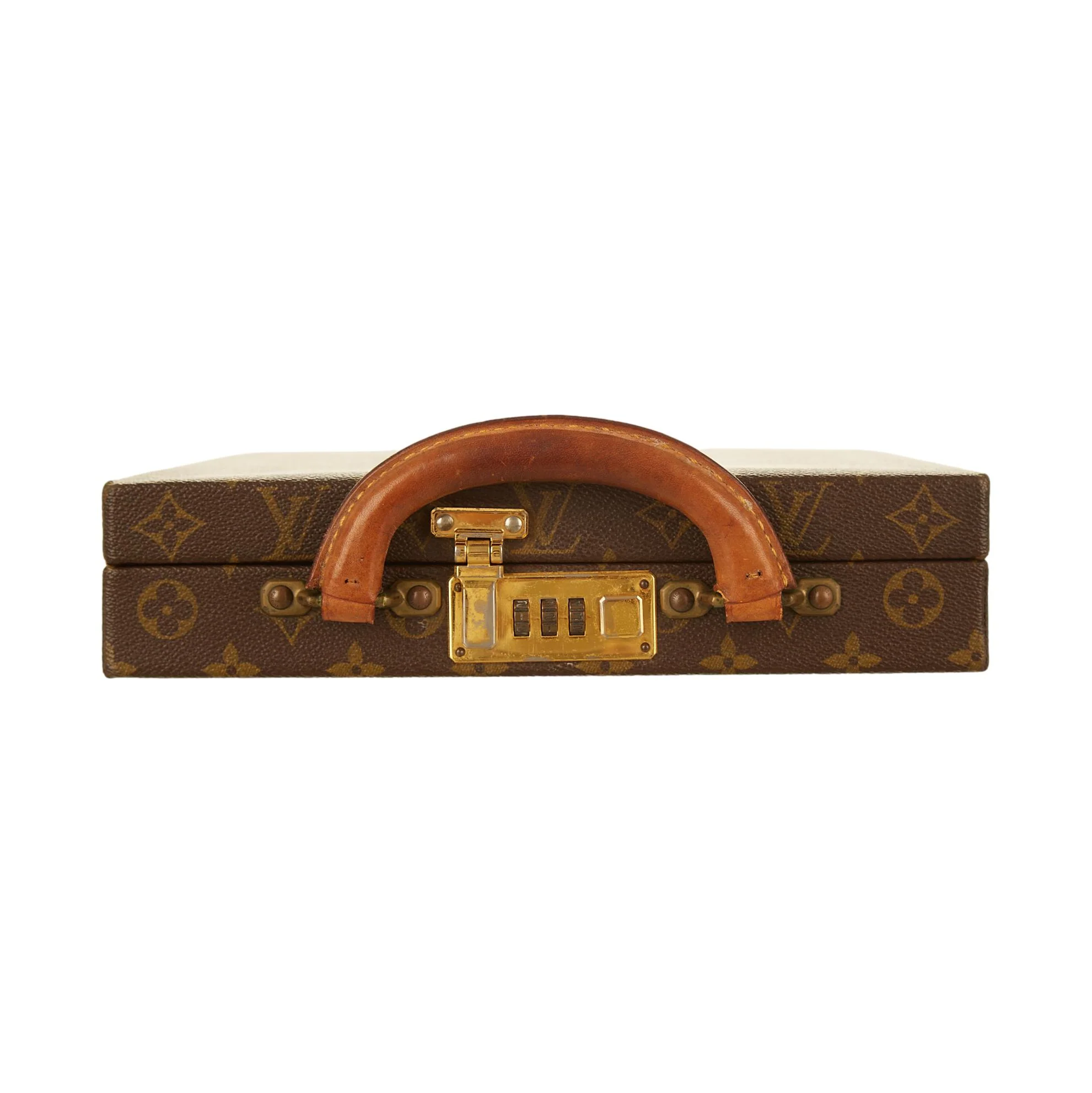 Louis Vuitton Brown Monogram Top Handle Case - Image 4