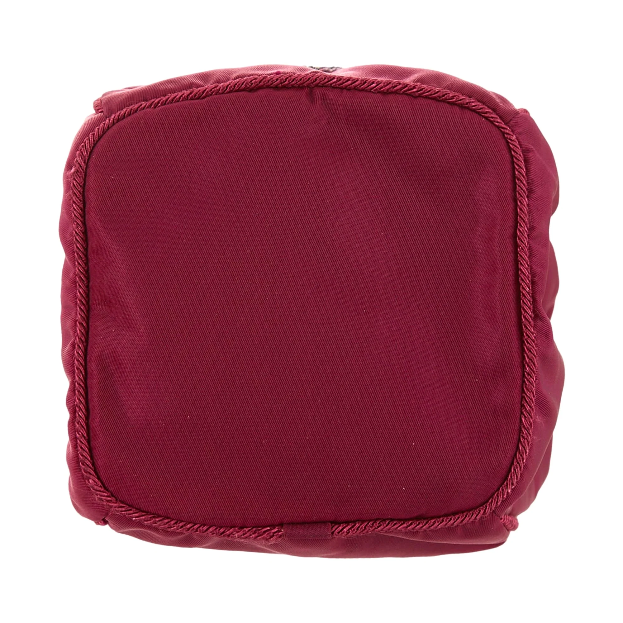 Prada Purple Beaded Logo Drawstring Bag - Image 3