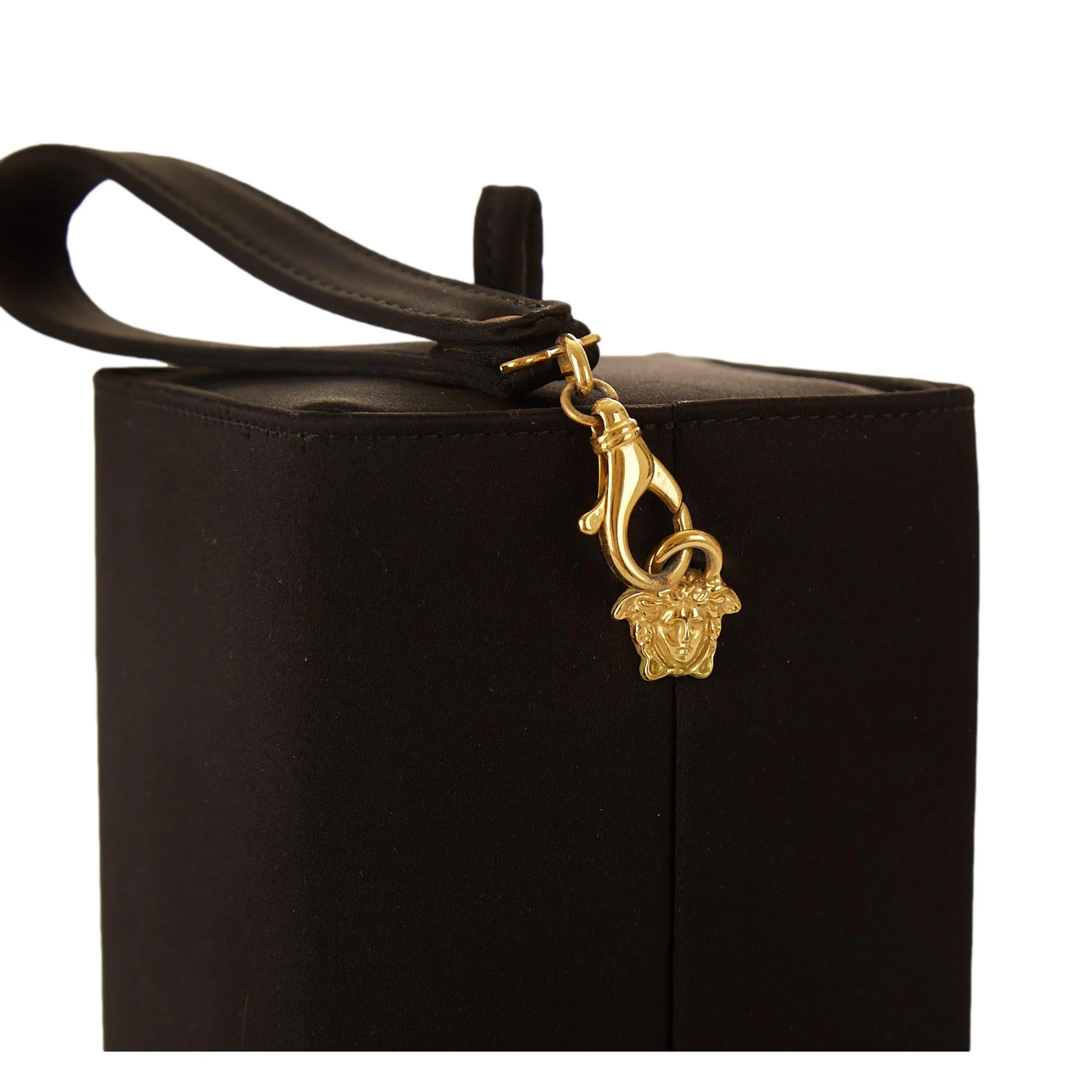 Versace Black Satin Box Wristlet - Image 3