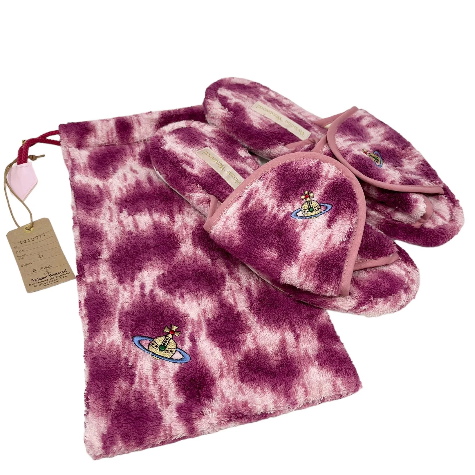 Vivienne Westwood Pink Logo Slippers - Image 3